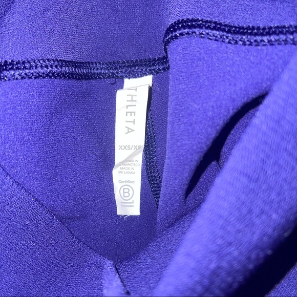 Athleta Warp Knit 7/8 Tights Poseidon Blue XXS/XS - Picture 6 of 7